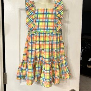 NWT!   RARE EDITIONS  Girl's Size 6  Flutter Sleeve/Smocked/Ruffled Dress - NEW!